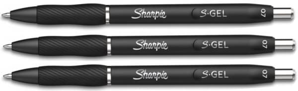 Sharpie Gel Automatisk Pen 3x Sort 0,7 S-GEL
