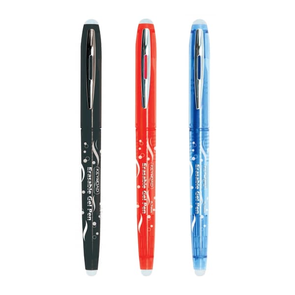 Keyroad raderbar penna 0,7 mm 3 st Blister blå, röd, svart KR971426-3S