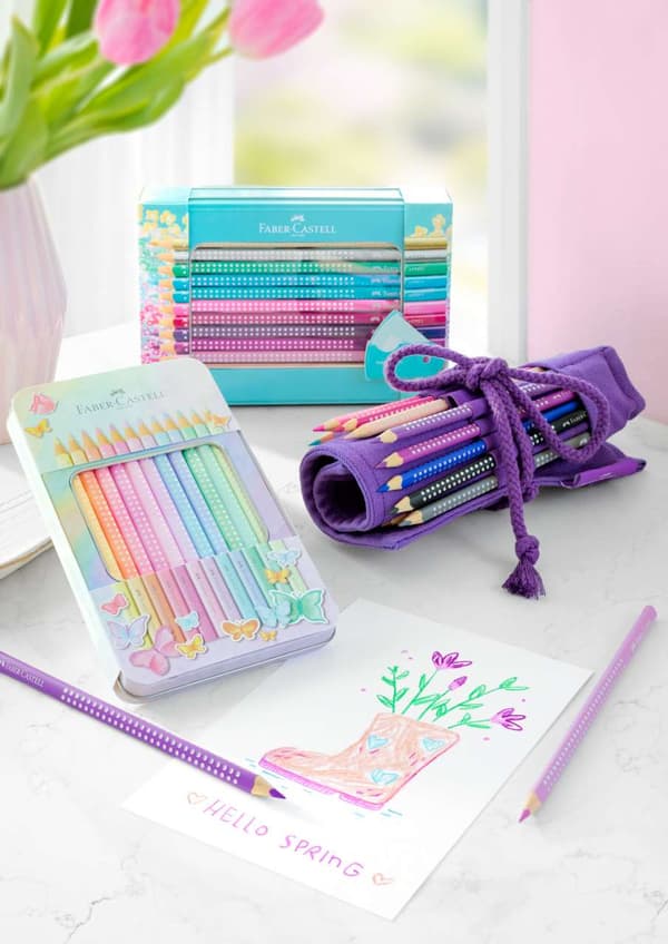 Sparkle Pastel blyanter 12 farver Metalemballage Faber-Castell 201910FC
