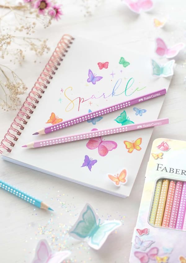 Sparkle Pastel blyanter 12 farver Metalemballage Faber-Castell 201910FC
