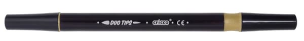 Cricco dubbelsidiga metalliska borstmarkörer 6-färgsfodral CR385K6