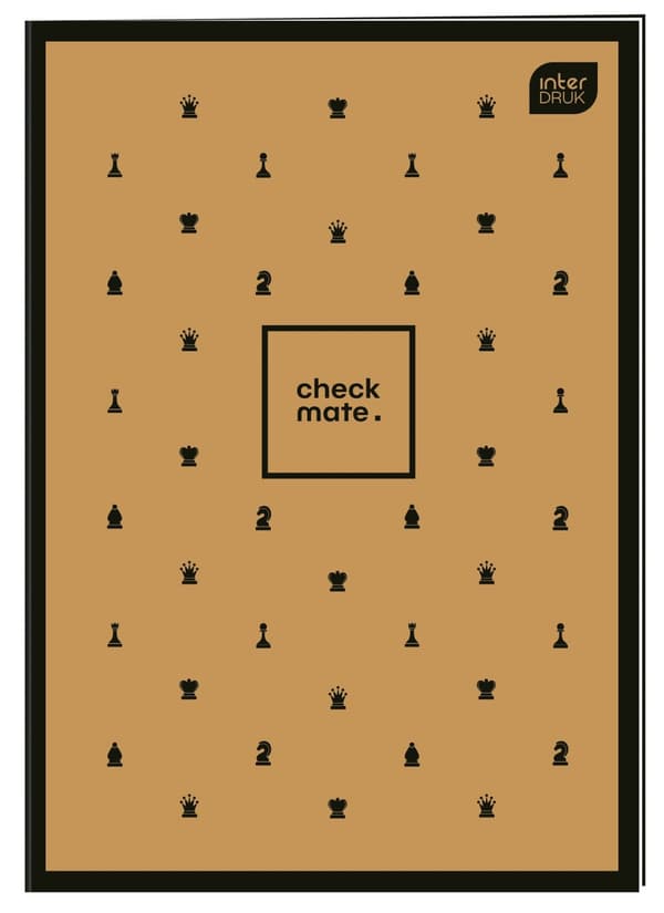Muistikirja A4 60# Grid M 70g Soft Touch Chess Interdruk