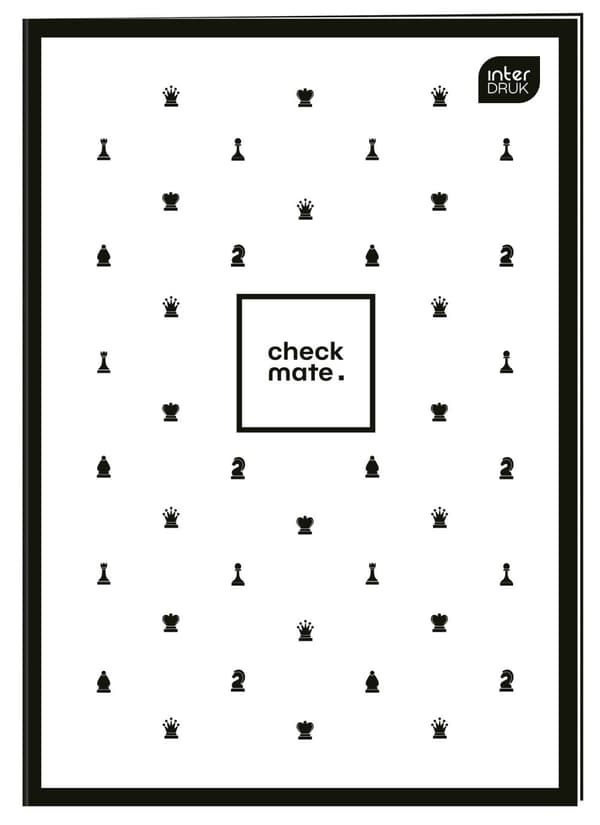 Muistikirja A4 60# Grid M 70g Soft Touch Chess Interdruk