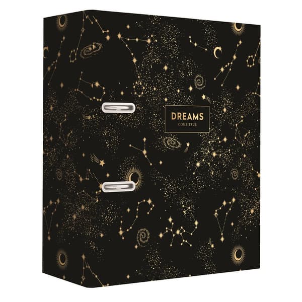 Pärm A4 75 2R Metallic Dreams Black Interprint