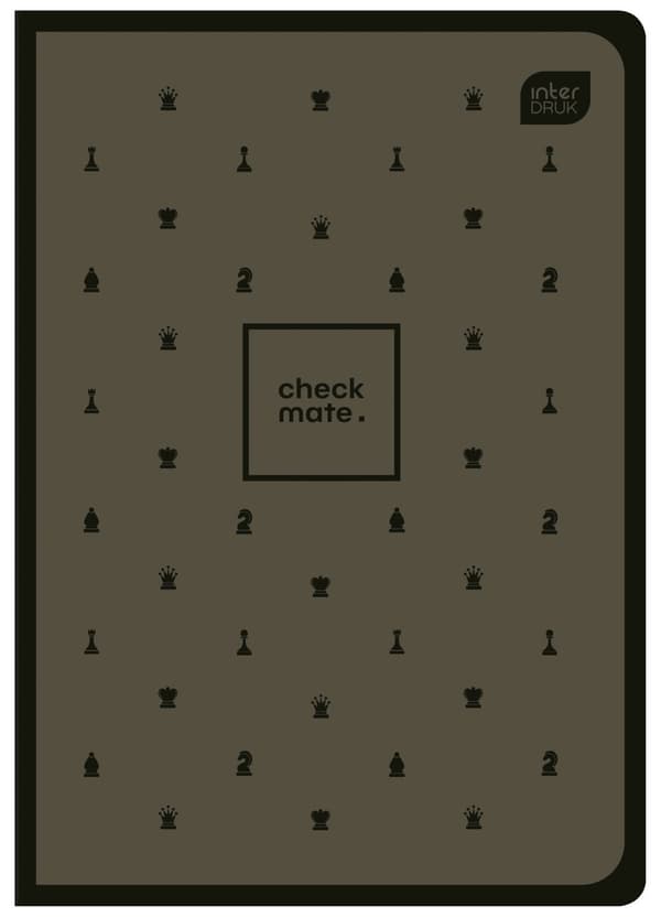 A5 notesbog 96# Lattice M 70g Soft Touch Chess Interprint