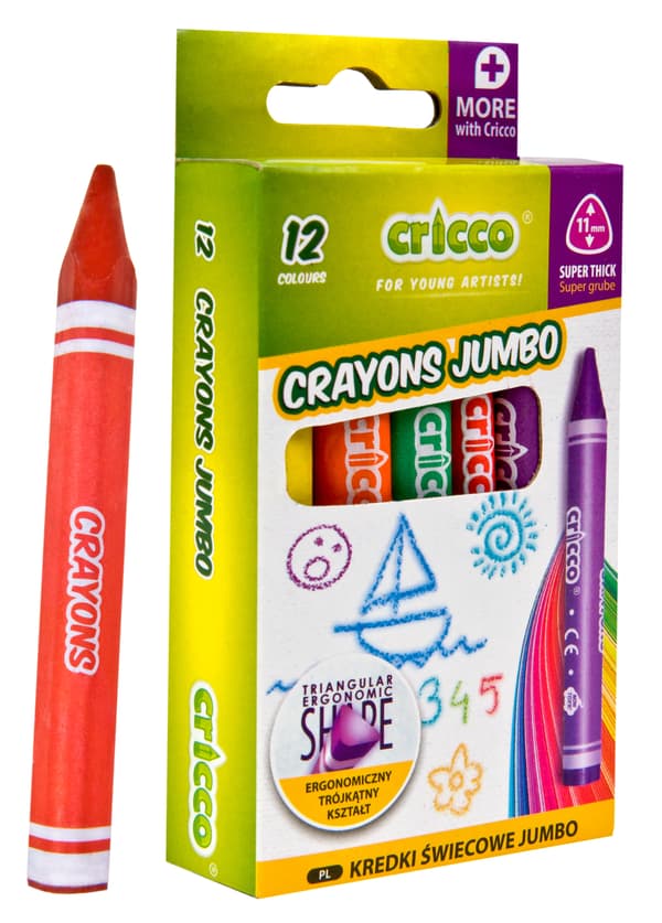 CRICCO JUMBO COLOR VÄRISETTI, 12-COL. CR355K12