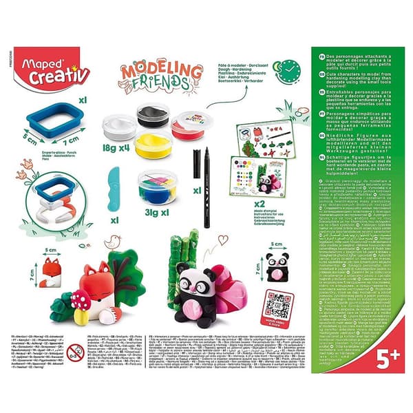 Maped Creativ Friends modellering ler søde dyr 2x18g, 1x31g 907204