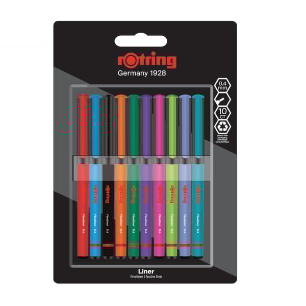 Rotring Linner fineliners 10 st. 0,4 mm 2166220