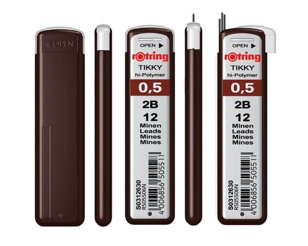 Rotring Tikky lyijykynien johdot 0,5 mm 2B S0312630