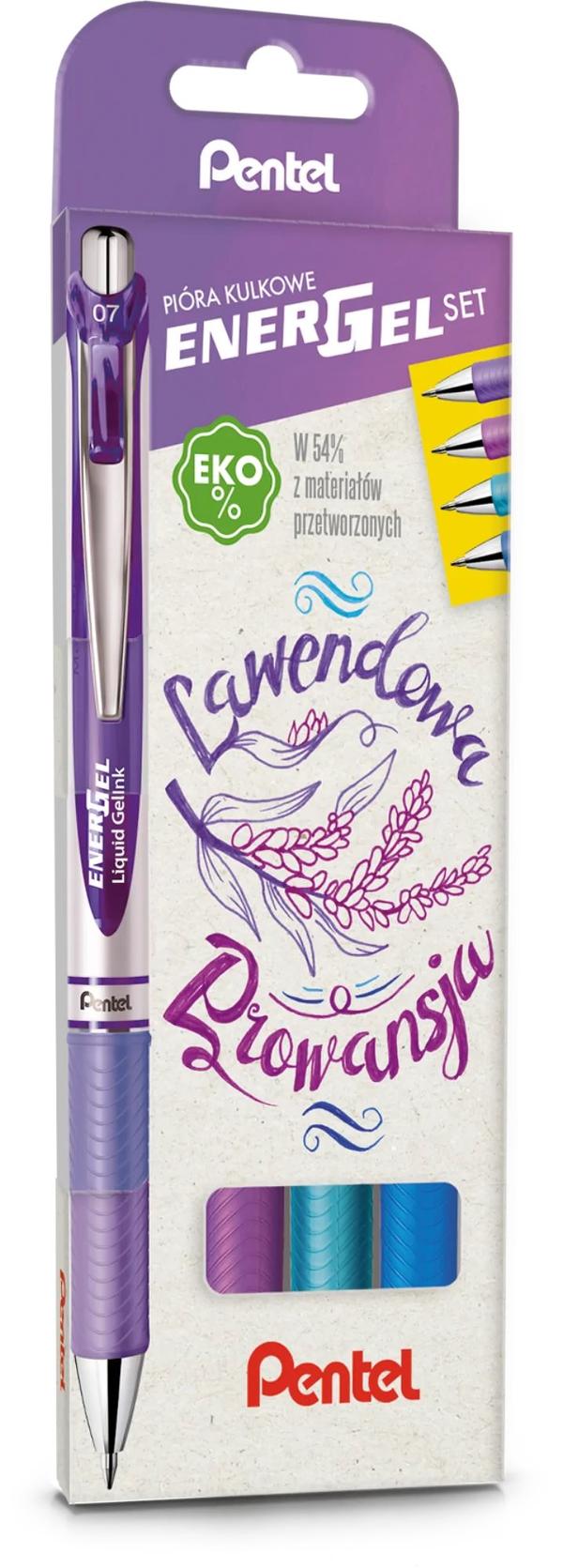 Pentel Energel 'BL77' Kuglepen /sæt med 4/ Lavendel Provence
