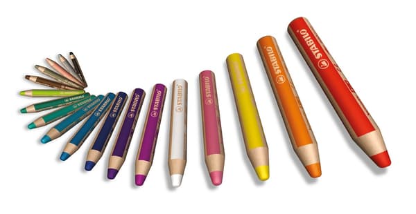 Stabilo Woody 3in1 pennor 18 st. Pastell + vässare 880/18-4