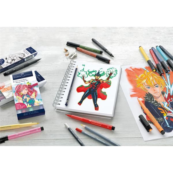 Pit Artist Pen Comic Tegnesæt "The Famazings- Mother" 6 stykker Faber-Castell 267196 FC