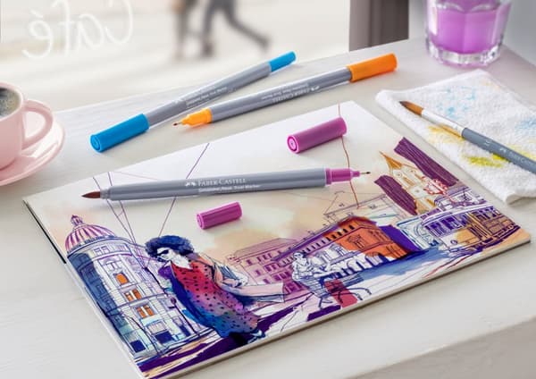Goldfaber Aqua kaksipuoliset akvarellimerkitset 12 väriä Faber-Castell 164612FC