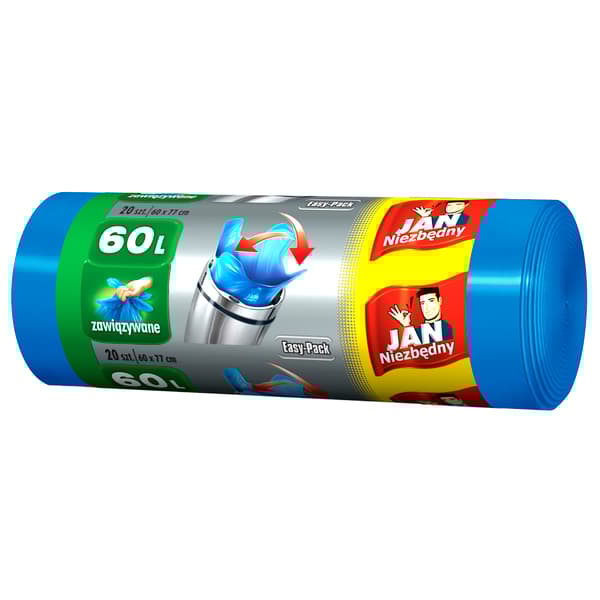 Sopsäck Hdpe Easy Pack Med Handtag Jan Niezbędny 60L /20st/ Stark ^WO.009^
