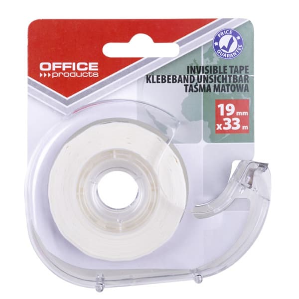 Kontorprodukter selvklæbende tape på dispenser 19mmx33m mat 18221951-90