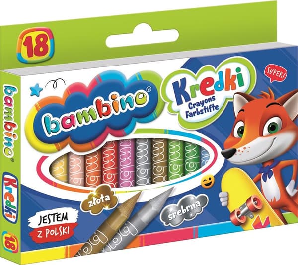 Bambino kritor 18 färger ST-BXX-P18X-128-STXX-ST