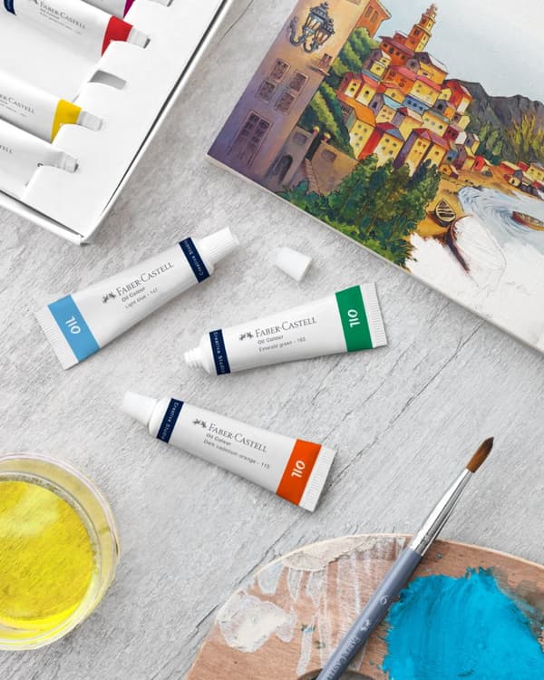 Creative Studio Oil Paints 24 farver x 9 ml tuber Papemballage Faber-Castell 379524FC