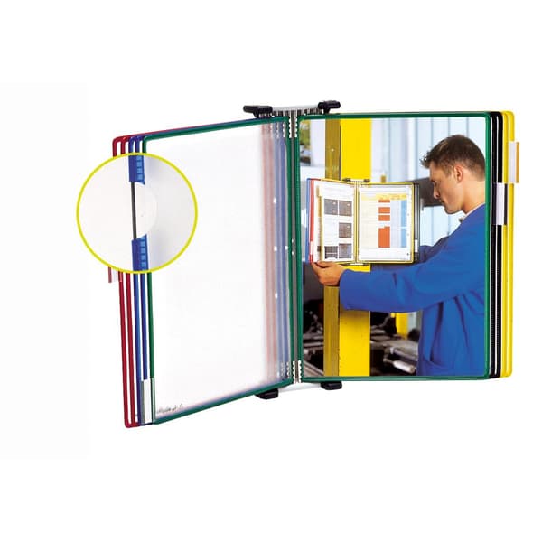 Tarifold A4 väggdisplaysystem +10 blandade färgdisplaypaneler 414109 TR