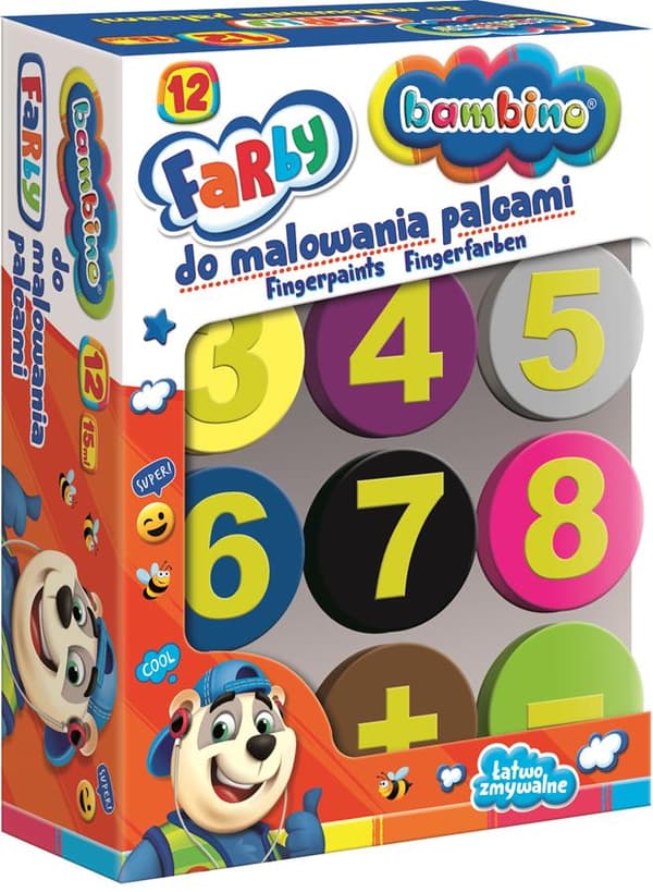 Bambino fingermaling 12 farver TO-FMP-3165-12X-MINI-ST