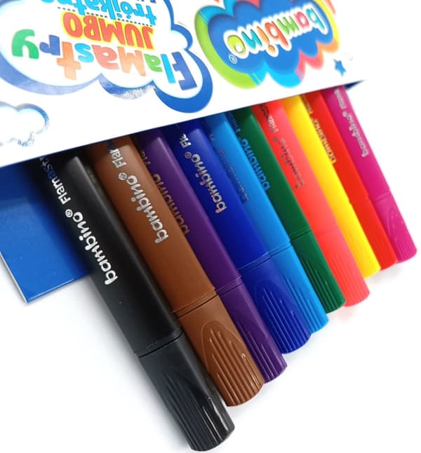 Trekantede Jumbo Bambino Markers 10 farver TO-FLX-10XX-XXX-STAN-ST