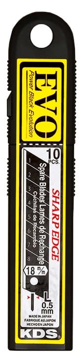 18 mm KDS LB-10B EVO segmenterade blad (10x svart blad)