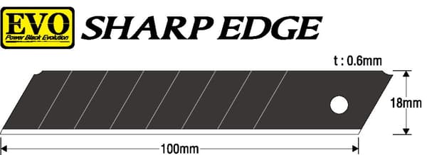 Segmenterede klinger 18 mm KDS GB-50B EVO (50x sort klinge 0,6 mm)