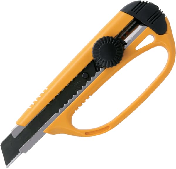 KDS L-30 Finger Guard Twist Lock Gul 18 mm segmentkniv (3x sort klinge)