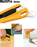 Miniatyrbillede 4 af 5: 18 mm KDS L-24 MultiPro AutoLock L Gul segmentkniv (1x sort klinge)