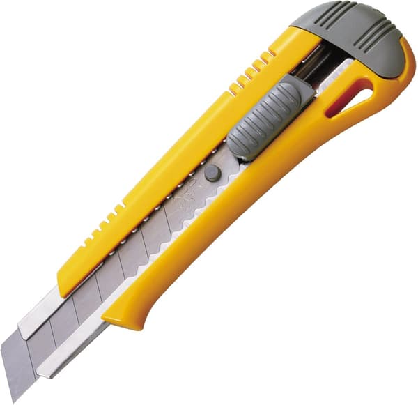 KDS L-18YE Auto Lock Gul 18 mm segmentkniv (3x klinge)
