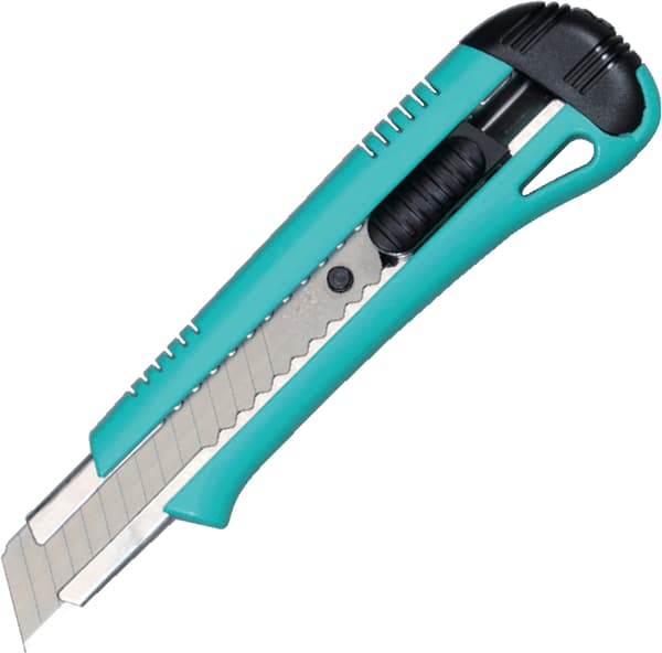 Segmentkniv 18 mm KDS L-18 5H Auto Lock 4 farver (1x 15 segmentblad)