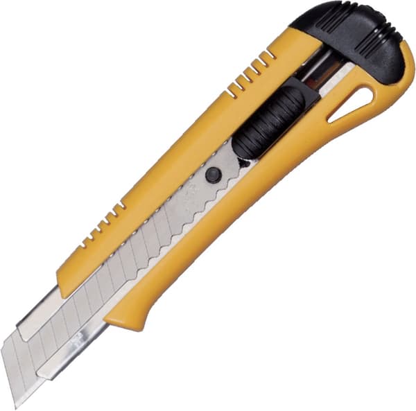 Segmentkniv 18 mm KDS L-18 5H Auto Lock 4 farver (1x 15 segmentblad)