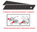 Miniatyrbillede 3 af 6: 18 mm KDS G-16 Grip Fit Twist Lock G Gul segmentkniv (3x sort klinge 0,6 mm)