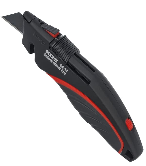 KDS SA-14 Safety Metal Pro sikkerhedskniv (2x sort trapezblad)