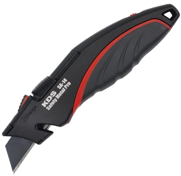 KDS SA-14 Safety Metal Pro sikkerhedskniv (2x sort trapezblad)