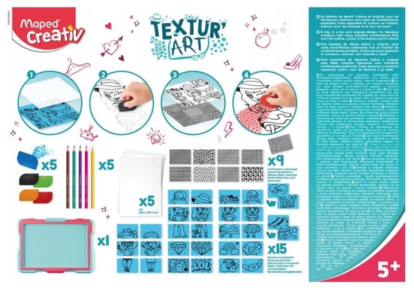 Creativ Maped board Textur'Art modesporing/teksturering 907046