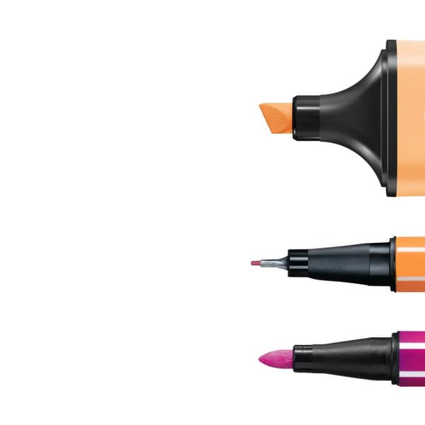 Sæt med STABILO point mini tusch/STABILO Pen 68 Mini tusch/BOSS Mini Pastellove 2.0 highlighter - etui 18 stk 77/5-8-5