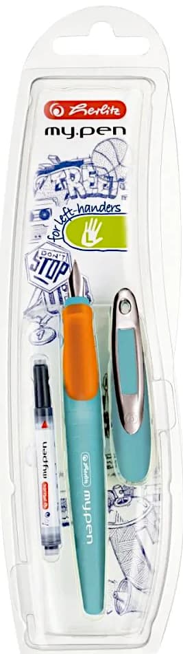 Fyldepen My Pen Herlitz Venstrehåndsstørrelse M Turkis/Orange 50041268