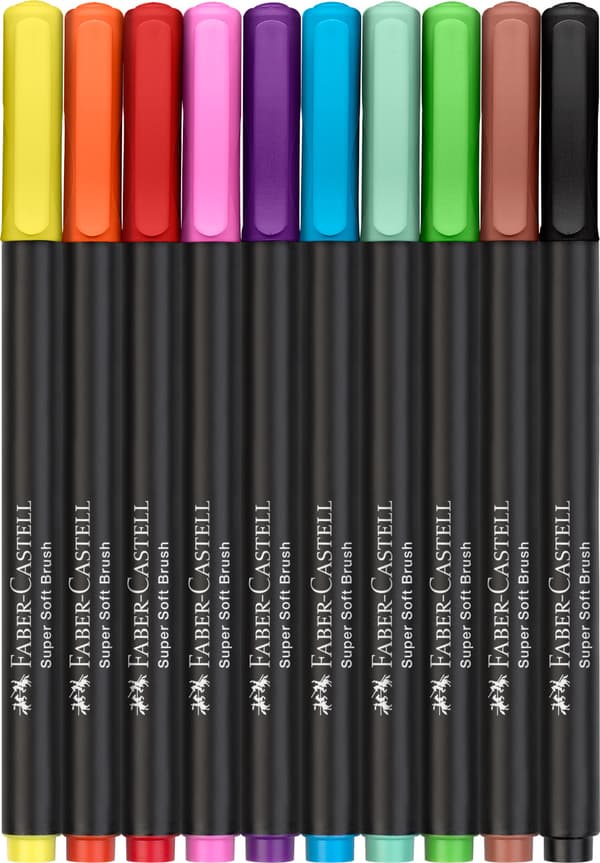 Brush Pens Black Edition 10 Colors Faber-Castell 116451 FC