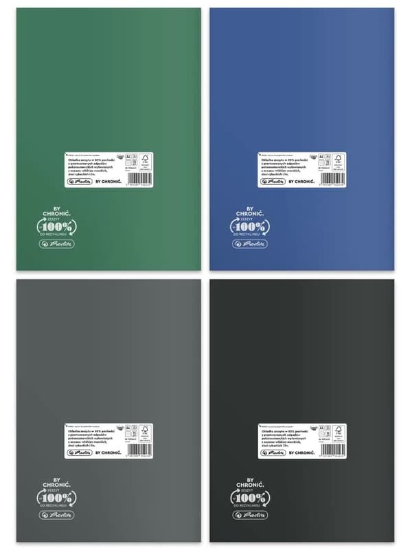 Notebook A4/60 Grid Eco PP Ocean Colors Herlitz 9552431