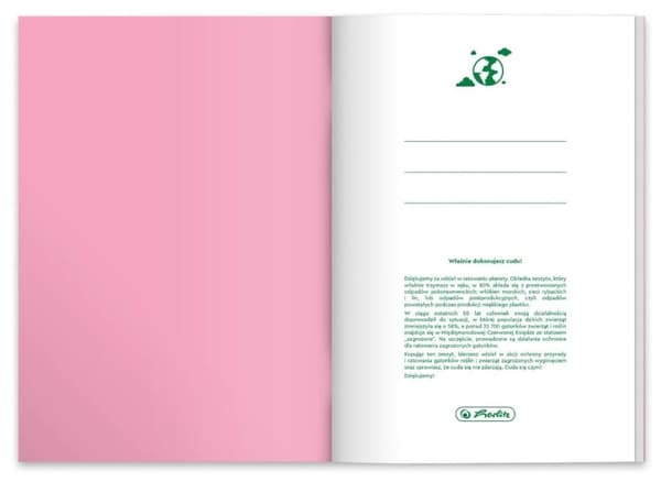 Notebook A4/60 Grid Eco PP Pastelfarver Herlitz 9552753