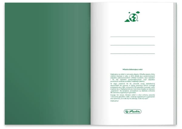 Notebook A5/60 Grid Eco PP Ocean Colors Herlitz 9552407