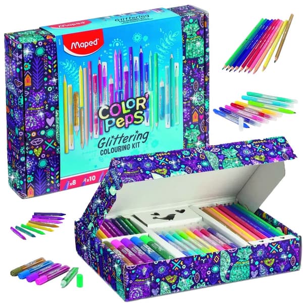 Color'Peps kunstsæt glitter til maling 31 stykker kortlagt 984722