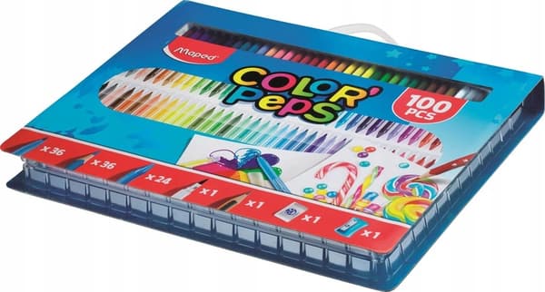 Color'Peps kunstsæt til maling 100 stykker kortlagt 907003