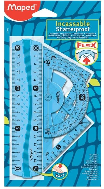 Flex sæt mini fleksible linealer med gummielementer blister Maped 244069
