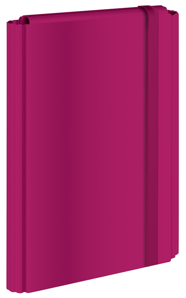 Mappe med elastik, hårdt omslag, A4+, Fuchsia, Interdruk