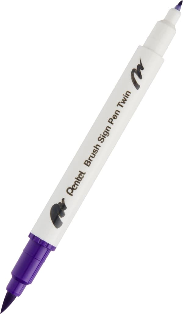 Borste Pentel Dubbelsidig Violet SESW30C-T108