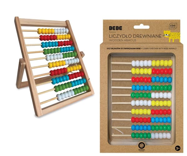 Puinen abacus jalustalla.BB KIDS Interprint