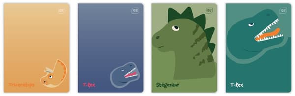 Notebook A5 16# 70g UV Dinosaurus Intertryk