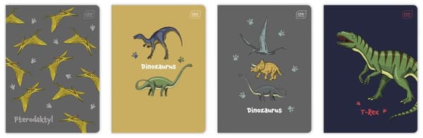 A5 notesbog 32 col3= 70g UV Dinosaurus Interdruk