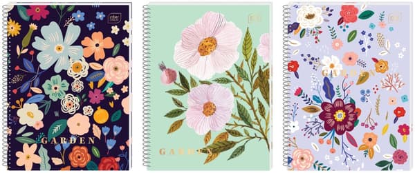 A4 cirkulær notesbog 80# M 70G med perf HS Garden Interprint
